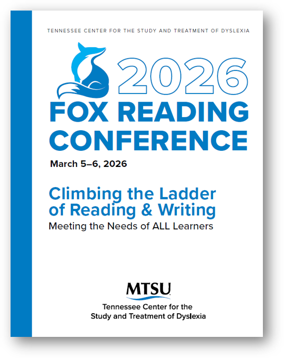 2026 Fox Reading Conference program cover